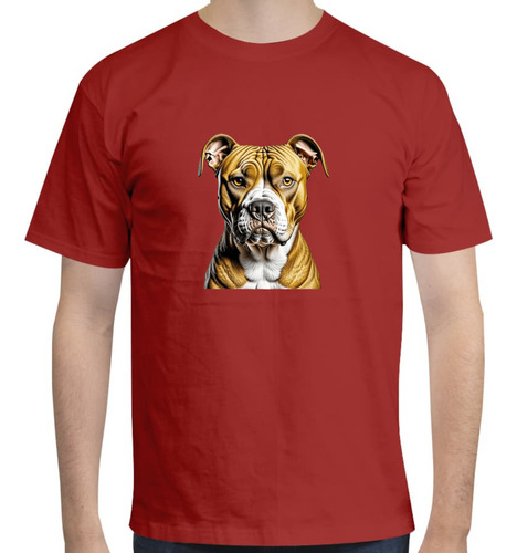 Playera Casual Diseño Estilo Perro Pitbull