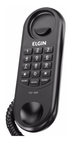 Telefone Gôndola Tcf1000 Preto Compatível Pabx Flash Redial