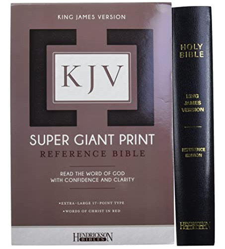 Book : Kjv Super Giant Print Reference Bible (imitation...