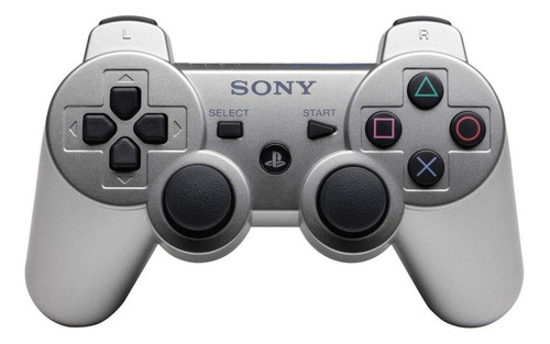 Controlador Dualshock 3 Sony Playstation 3 con cable de carga plateado