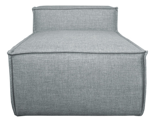 Sillón Modulo Central Latt Lino Dalton Color Gris Medio