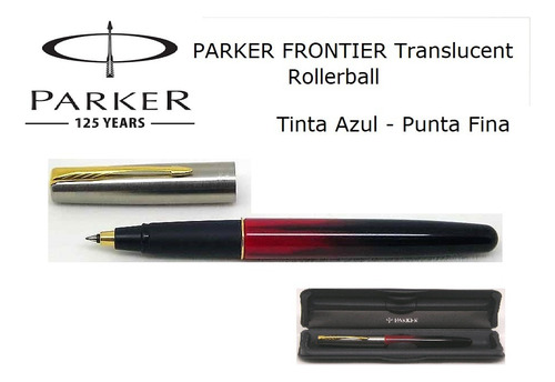 Parker Frontier Boligrafo Roller Rojo Translucent Clip Oro