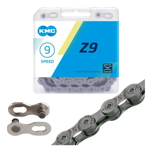 Corrente Kmc Z9 Bike 9v Cinza Fina 116 Elos Missing Z 9 | MercadoLivre