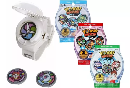 Relógio Yo-kai Watch Coleção Hasbro com Medalhas Semi Novo