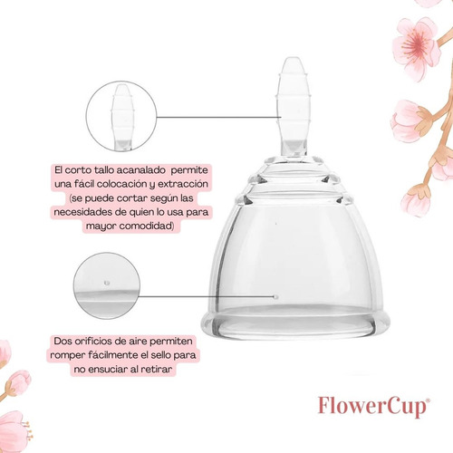 Copa Menstrual, Flowercup, Silicona Médica, Reutilizable
