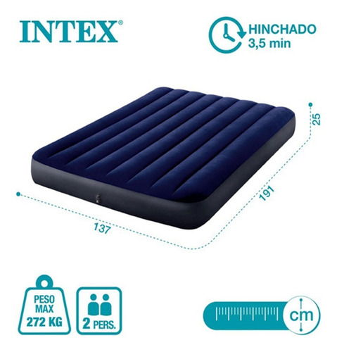 Colchón Inflable 2 Plazas Intex Full Classic Downy