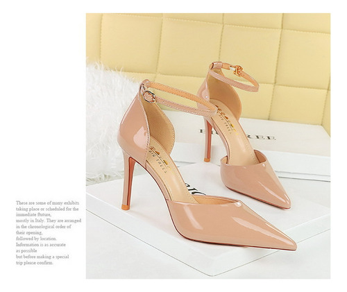 Zapatos De Cuero De Tacón Alto Para Mujer, Sandalias Con Cor