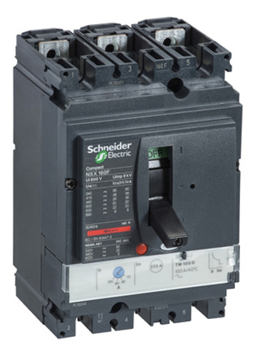 Breaker 3x200 Amp Reg 140-200a Schneider  Nsx250h Lv431671