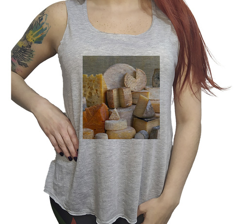 Musculosa Dama Quesos Fiambres Tabla De Picada Comida M3