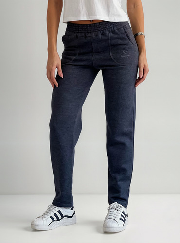 Pantalón Isu Jogging Recto Liso Frisa Mujer