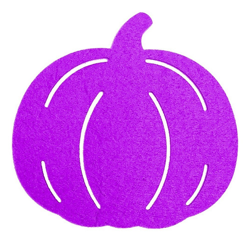 Set De 4 Portavasos De Fieltro Calabaza Halloween