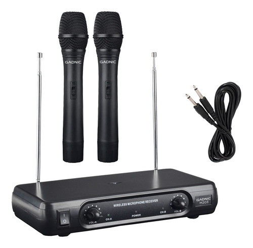 Kit 2 Micrófonos Inalámbricos Universal Gadnic Ideal Karaoke