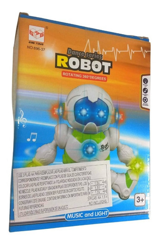 Imagen 5 de 6 de Robot Bailarín A Pilas C/música Y Luces Juguete Niños