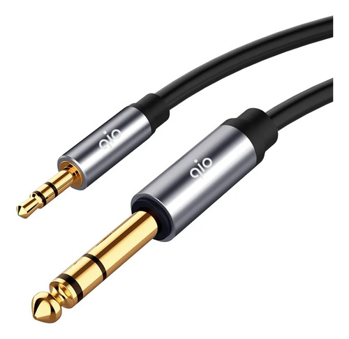 Gio Cable De Audio 3.5mm A 6.35mm Chapa Oro Hi-fi 2m