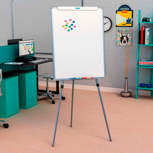 Cavalete Flip Chart Lousa Magnética 90x67 + Caneta Apagador