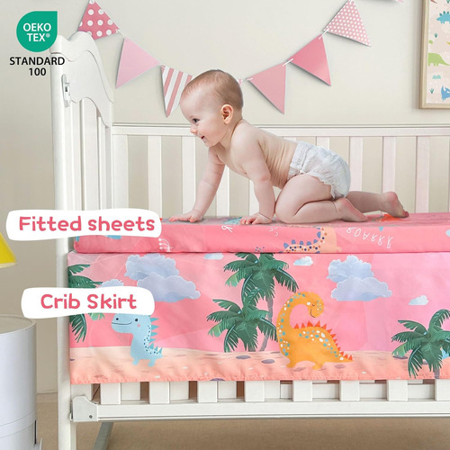 Wowelife Juego De Ropa De Cama De Cuna De Dinosaurio Para Ni
