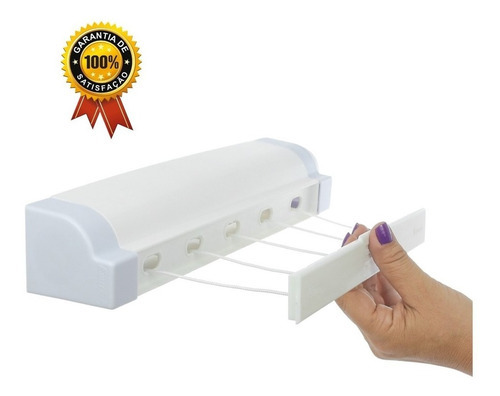Varal Automático Rotoflex Branco 5 Corda De 4,10mts