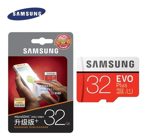 Memoria Micro Sd 32 Gb Samsung Evo Clase 10, 95 Mb/s