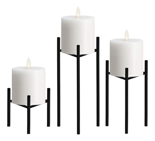 Portavelas Para Velas Sin Llama, Candelabros De Hierro Forja