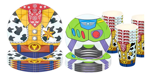 Platos Desechables Cotillón Papel Fiesta Para Niños Toy Story