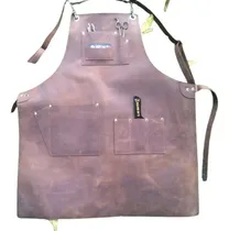 Comprar Delantal Elaborado En Cuero Parrillero Asador Barbero Chef 