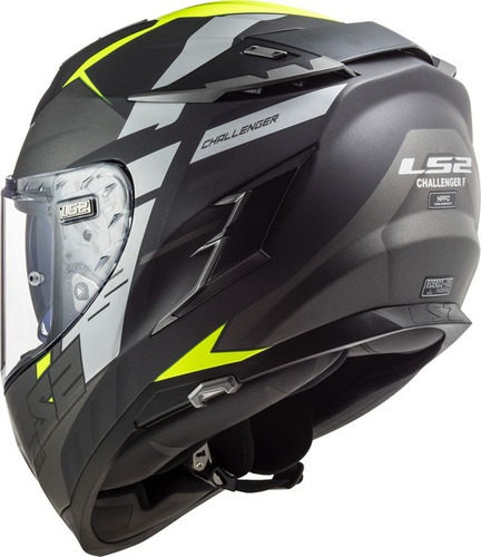 Casco Para Moto Ls2 Ff 327 Challenger Allert Mate Amarillo