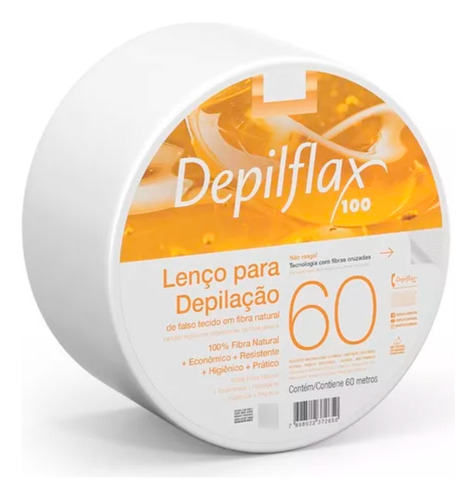 Papel Lenço Para Depilação Depilflax Rolo 60m Depilatório