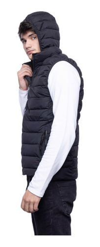 Campera Chaleco Hombre Inflado Ultra Liviano Capucha Abrigo
