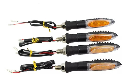 Imagen 3 de 4 de X2 Luz Intermitente Moto Led Premium Ámbar Super Brillo