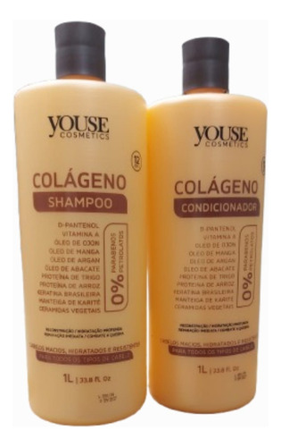 Shampoo Condicionador E Máscara Colágeno Youse 2000ml