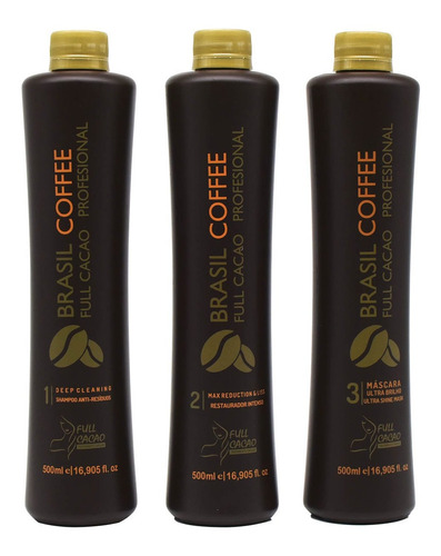 Keratina Alisante 500ml Brasil Coffee Full Cacao (3 Pasos)