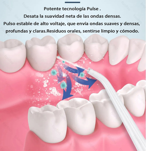 Irrigador Bucal Limpiador De Dientes Recargable 8 Puntas