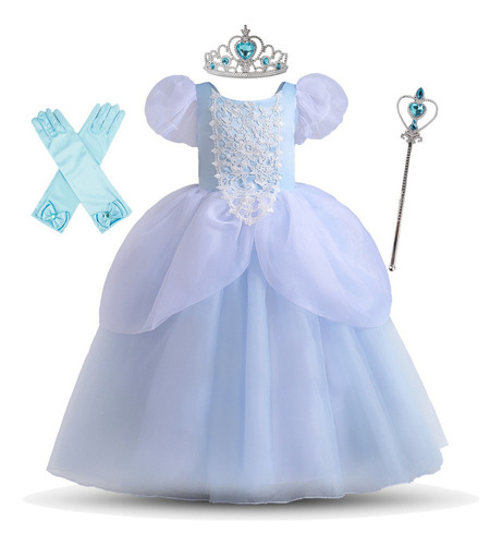 Vestido De Princesa Cenicienta Para Niñas