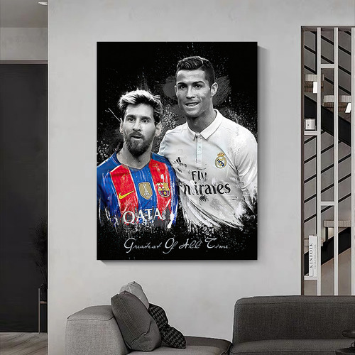 Lienzo Decorativo De Pared Para Regalos De Fútbol De Lionel