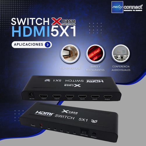Switcher Xcase Hdmi 5x1 De Metal