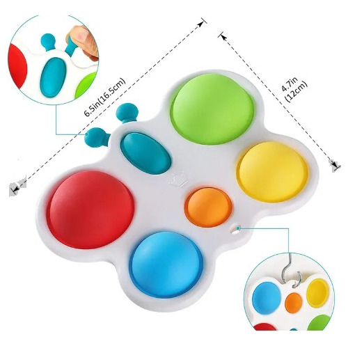 Juguete Montessori Colorido En Espuma De Silicona Para Bebé.
