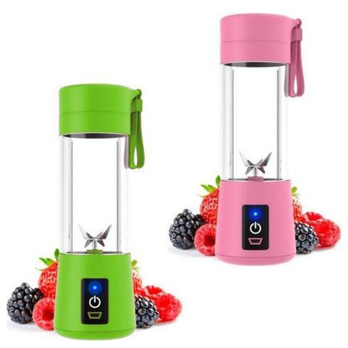 Kit 2 Mini Liquidificador Portátil Juicer Cup 6 Lâminas Usb