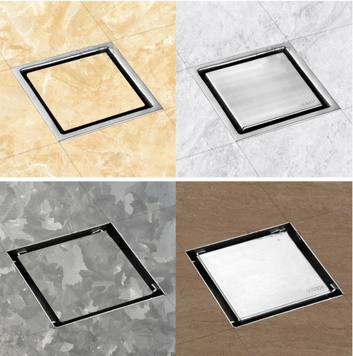 Coladera Invisible De Acero Inoxidable De 45 Mm Y 11 X 11 Cm