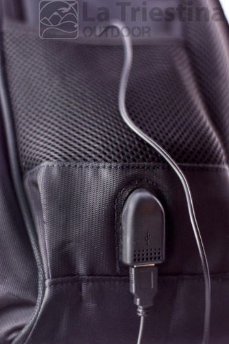 Mochila Porta Notebook Acolchada Usb Hasta 17 Pulgadas