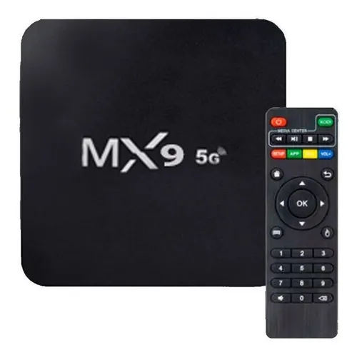 Tv box Hevc 4k MX9 5G A estándar 4K 64GB negro con 4GB de memoria RAM