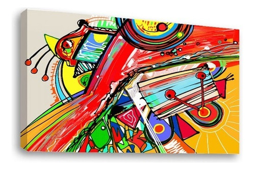 Cuadro Decorativo Canvas  Abstracto Artistíco Color Ilustración-psicodelica