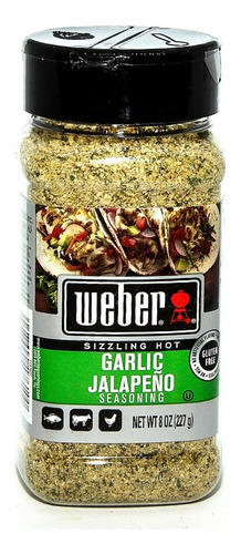 Sazonador Weber Ajo Jalapeño, Garlic 227g Importado