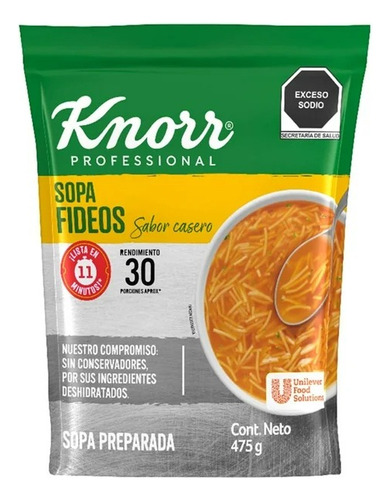 Sopa De Fideos Instantanea Knorr De 475 Grs 30 Porciones