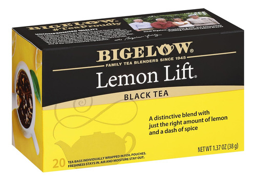 Bigelow Tea Lemon Lift Té Negro, Té Con Cafeína Con Limón, C