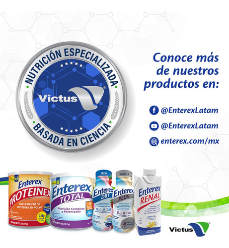Imagen 5 de 5 de Enterex Renal Vainilla 8oz Pack De 24 Unidades