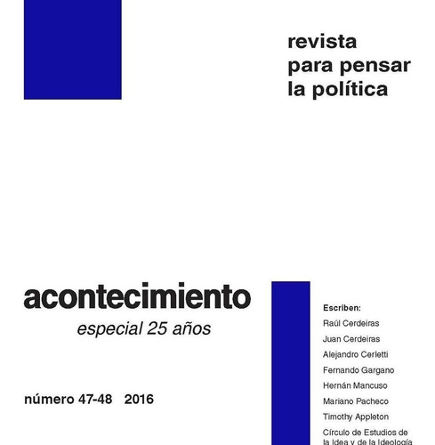 Revista Acontecimiento -  Especial 25 Años N° 47-48 2016