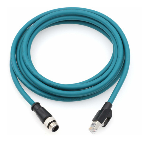 Cable Camara Industrial Ethernet M12 8p Codificado Rj45