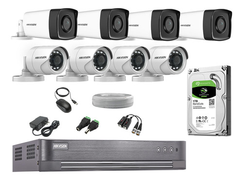 Cámaras Seguridad Exterior Kit 8 It3f Full Hd + Disco 1tb Wd