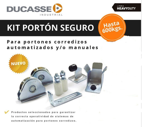 Kit Portón Seguro Ducasse Hasta 600 Kg Corredizo Ht