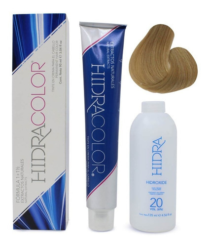 Tinte Para Cabello Hidracolor Naturales 90 Ml + Peróxido Tono 9.33 rubio clarísimo dorado intenso